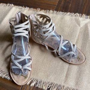 Tan Suede Gladiator Sandal 9